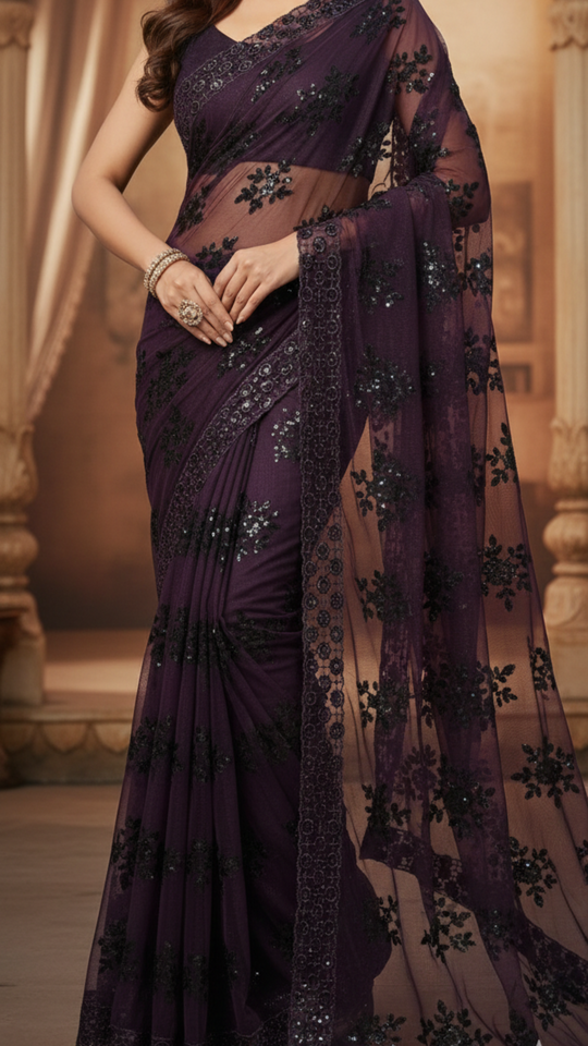 Luxe Net Saree