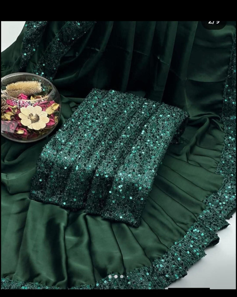 Silk Sequins Saree