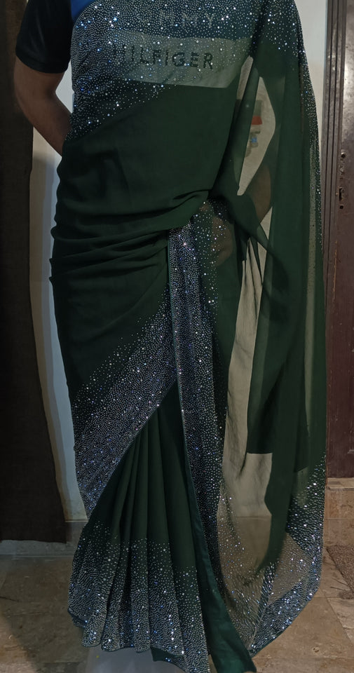 RHINESTONE SAREE
